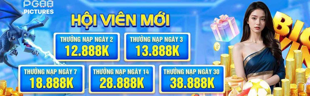 Thưởng hội viên mới pg88
